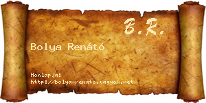 Bolya Renátó névjegykártya